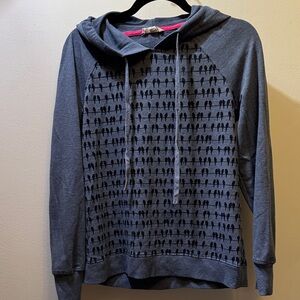 Blue All over Bird print pattern Women's Hoodie